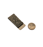 Handmade Oxidized Brass Embossed Rooster Money Clip