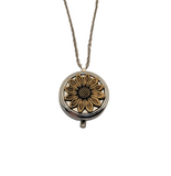 Handmade Sunflower Pill Box Necklace