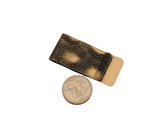 Oxidized Brass Spider Web Embossed Bat Money Clip