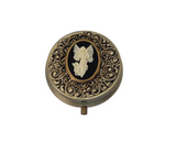 Handmade Antique Bronze Angel Cameo Pill Box