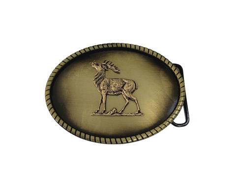 Handmade Brass Deer Buck Belt Buckle