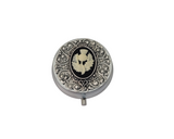 Handmade Silver Thistle Cameo Pill Box