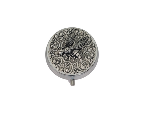 Handmade Silver Hornet Pill Box