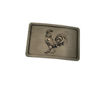 Handmade Oxidized Silver Rooster Belt Buckle