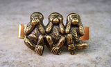 Handmade No Evil Monkey Steampunk Tie Bar