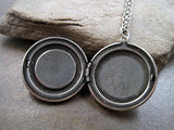 Handmade Oxidized Sterling Silver Lion Locket Necklace