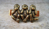 Handmade No Evil Monkey Steampunk Tie Bar