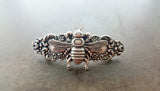 Handmade Silver Bee Hair Clip Barrette