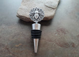 Handmade Oxidized Silver Bee Wine Bottle Stopper