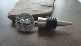 Handmade Oxidized Silver Bee Wine Bottle Stopper