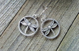 Handmade Silver Dragonfly Earrings