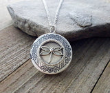 Handmade Dragonfly Locket Necklace