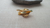 Handmade Oxidized Gold Lion Tie Clip