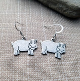 Handmade HIppo Hippopotamus Earrings