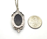 Handmade Antique Silver Gothic Princess Lolita Day Of The Dead Cameo Necklace