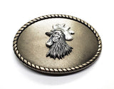 Handmade Antique Silver Steampunk Rooster Belt Buckle