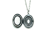 Handmade Silver Bee Cameo Locket Necklace