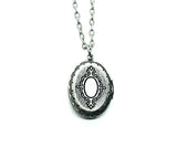 Handmade Silver Bee Cameo Locket Necklace