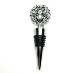 Handmade Oxidized Silver Bee Wine Bottle Stopper