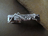 Handmade Silver Steampunk Grasshopper Tie Bar Clip