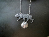 Handmade Detroit Tigers Baseball Necklace