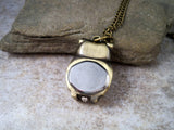 Handmade Antique Bronze Steampunk Owl Necklace