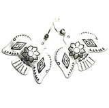 Handmade Oxidized Silver Southwest Thunderbird Earrings