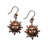 Handmade Oxidized Rose Gold Sunshine Earrings