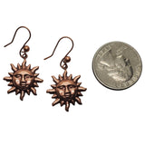 Handmade Oxidized Rose Gold Sunshine Earrings