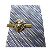 Handmade Oxidized Brass Steampunk Lion Tie Clip Tie Bar