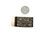 Handmade Oxidized Brass Embossed Horse Money Clip