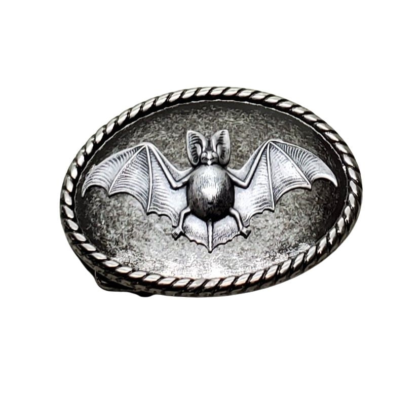Handmade Antique Silver Bat Belt Buckle