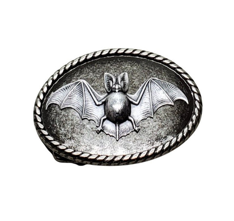 Handmade Antique Silver Bat Belt Buckle