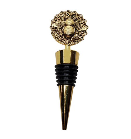 Handmade Golden Bee Wine Bottle Stopper