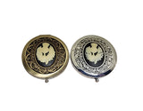 Handmade Bronze Or Silver Scottish Thistle Cameo Compact Mirror