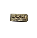 Handmade Oxidized Brass Embossed Horse Money Clip