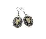 Handmade Silver Angel Cameo Earrings