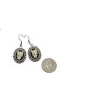 Handmade Silver Angel Cameo Earrings