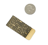 Handmade Oxidized Brass Embossed Octopus Money Clip