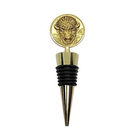 Handmade Golden Buffalo Wine Bottle Stopper