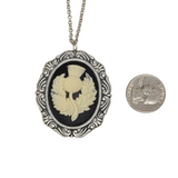 Handmade Scottish Thistle Cameo Necklace