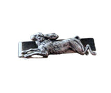 Handmade Oxidized Silver Steampunk Rabbit Tie Bar Clip