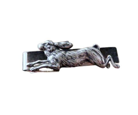 Handmade Oxidized Silver Steampunk Rabbit Tie Bar Clip