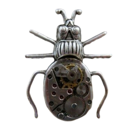 Handmade Steampunk Beetle Tie Tack