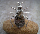 Handmade Steampunk Beetle Tie Tack