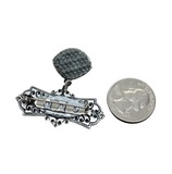 Handmade Antique Silver Eyeball Brooch Pin
