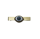 Handmade Oxidized Steampunk Eyeball Tie Bar Clip